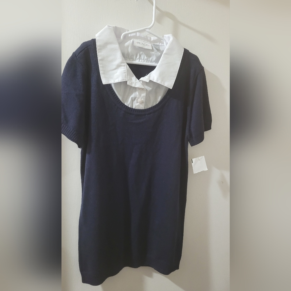 💥NWOT Place Girls Size 14 Mock Shirt Vest